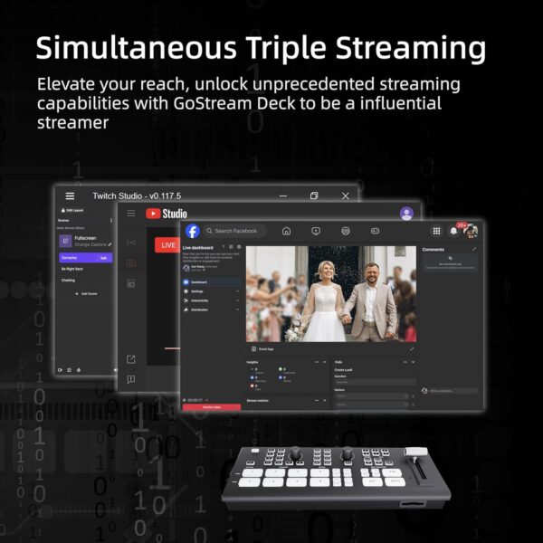 OSEE Gostream Deck Switcher & Live Broadcast Mixer All-in-One Professional Streaming Solution - Image 6