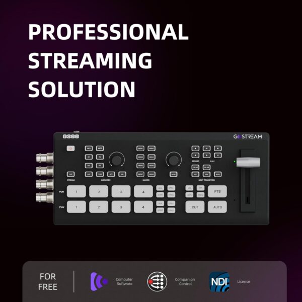 OSEE GoStream Duet  SDI Video Mixer & Broadcast Switcher for Live Stream | NDI HX, Multi-Camera Switching - Image 5