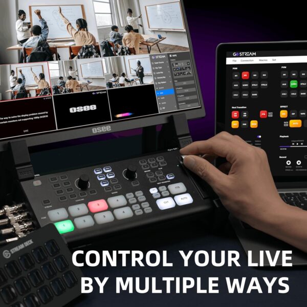 OSEE GoStream Duet  SDI Video Mixer & Broadcast Switcher for Live Stream | NDI HX, Multi-Camera Switching - Image 3
