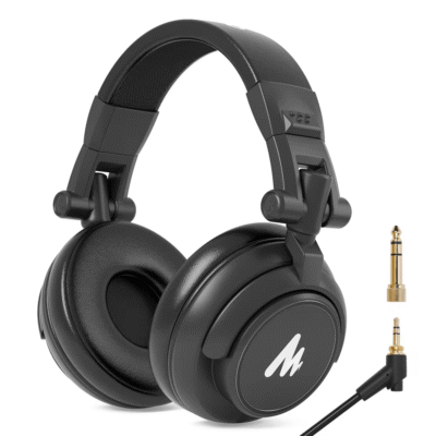 Maono MH601 Professional Studio Monitor Headphones with Detachable Plug & Cable