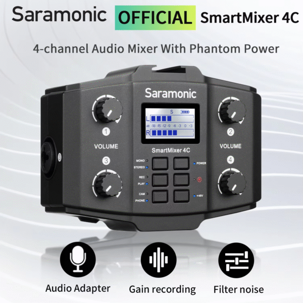 Saramonic SmartMixer 4C 4-channel Microphone Mixer Audio Interface - Image 4